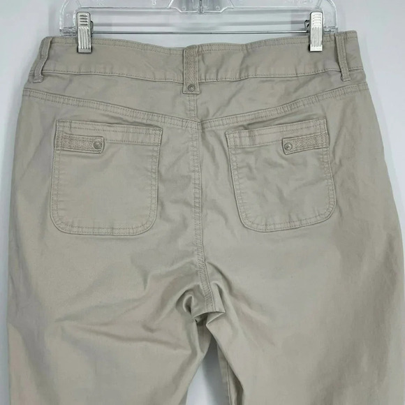 Gloria Vanderbilt Pants Women's 10 Brown Khaki All Around Slimming Effect Capri - Picture 7 of 10